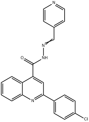 2-(4-chlorophenyl)-N'-(4-pyridinylmethylene)-4-quinolinecarbohydrazide 化学構造式