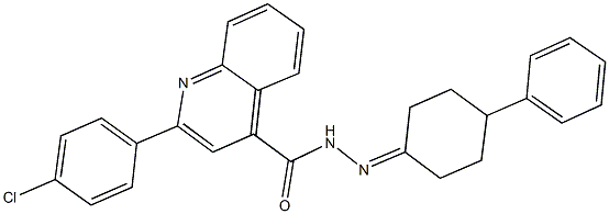 2-(4-chlorophenyl)-N'-(4-phenylcyclohexylidene)-4-quinolinecarbohydrazide Structure