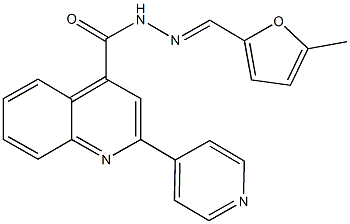 N'-[(5-methyl-2-furyl)methylene]-2-(4-pyridinyl)-4-quinolinecarbohydrazide 化学構造式