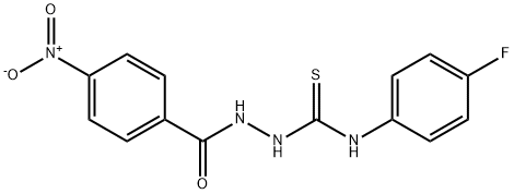 N-(4-fluorophenyl)-2-{4-nitrobenzoyl}hydrazinecarbothioamide,403-35-0,结构式