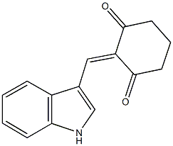 2-(1H-indol-3-ylmethylene)-1,3-cyclohexanedione Structure