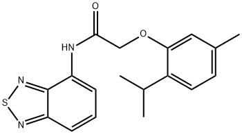N-(2,1,3-benzothiadiazol-4-yl)-2-(2-isopropyl-5-methylphenoxy)acetamide,403670-95-1,结构式
