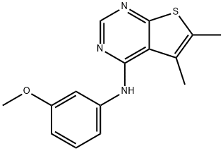 403734-37-2 N-(5,6-dimethylthieno[2,3-d]pyrimidin-4-yl)-N-(3-methoxyphenyl)amine