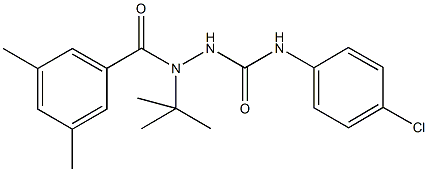 2-tert-butyl-N-(4-chlorophenyl)-2-(3,5-dimethylbenzoyl)hydrazinecarboxamide Structure