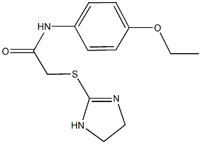 2-(4,5-dihydro-1H-imidazol-2-ylsulfanyl)-N-(4-ethoxyphenyl)acetamide,403834-94-6,结构式