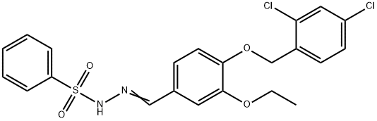 N'-{4-[(2,4-dichlorobenzyl)oxy]-3-ethoxybenzylidene}benzenesulfonohydrazide Struktur