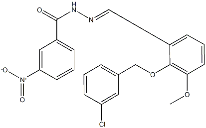 N'-{2-[(3-chlorobenzyl)oxy]-3-methoxybenzylidene}-3-nitrobenzohydrazide Struktur