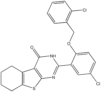 2-{5-chloro-2-[(2-chlorobenzyl)oxy]phenyl}-5,6,7,8-tetrahydro[1]benzothieno[2,3-d]pyrimidin-4(3H)-one|