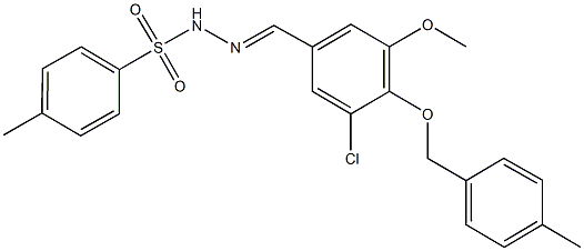 N'-{3-chloro-5-methoxy-4-[(4-methylbenzyl)oxy]benzylidene}-4-methylbenzenesulfonohydrazide 结构式