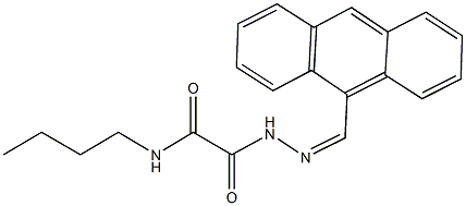 2-[2-(9-anthrylmethylene)hydrazino]-N-butyl-2-oxoacetamide Structure