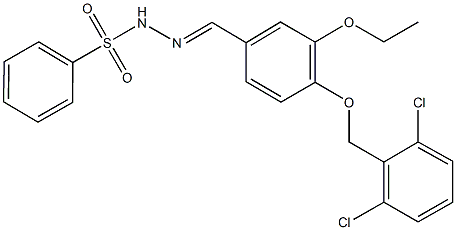 N'-{4-[(2,6-dichlorobenzyl)oxy]-3-ethoxybenzylidene}benzenesulfonohydrazide Structure