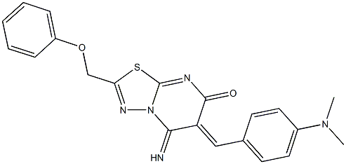 404862-00-6 6-[4-(dimethylamino)benzylidene]-5-imino-2-(phenoxymethyl)-5,6-dihydro-7H-[1,3,4]thiadiazolo[3,2-a]pyrimidin-7-one