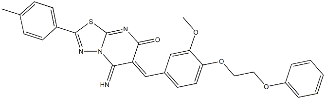 5-imino-6-[3-methoxy-4-(2-phenoxyethoxy)benzylidene]-2-(4-methylphenyl)-5,6-dihydro-7H-[1,3,4]thiadiazolo[3,2-a]pyrimidin-7-one|