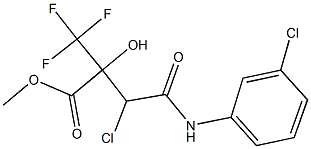 methyl 3-chloro-4-(3-chloroanilino)-2-hydroxy-4-oxo-2-(trifluoromethyl)butanoate Struktur
