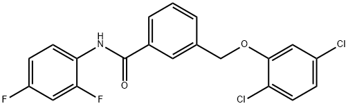 3-[(2,5-dichlorophenoxy)methyl]-N-(2,4-difluorophenyl)benzamide Structure