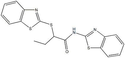 N-(1,3-benzothiazol-2-yl)-2-(1,3-benzothiazol-2-ylsulfanyl)butanamide,404915-04-4,结构式