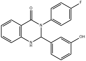 3-(4-fluorophenyl)-2-(3-hydroxyphenyl)-2,3-dihydro-4(1H)-quinazolinone Structure