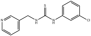 N-(3-chlorophenyl)-N'-(3-pyridinylmethyl)thiourea 结构式