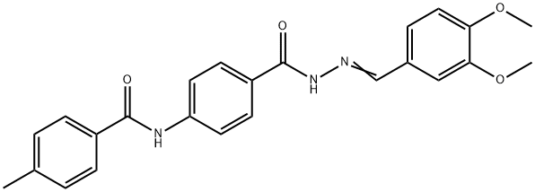 N-(4-{[2-(3,4-dimethoxybenzylidene)hydrazino]carbonyl}phenyl)-4-methylbenzamide Structure