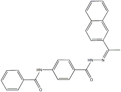 N-[4-({2-[1-(2-naphthyl)ethylidene]hydrazino}carbonyl)phenyl]benzamide Structure