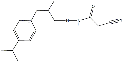 2-cyano-N'-[3-(4-isopropylphenyl)-2-methyl-2-propenylidene]acetohydrazide 结构式