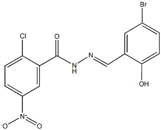 N'-(5-bromo-2-hydroxybenzylidene)-2-chloro-5-nitrobenzohydrazide Structure