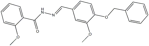 N'-[4-(benzyloxy)-3-methoxybenzylidene]-2-methoxybenzohydrazide Struktur