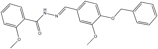 N'-[4-(benzyloxy)-3-methoxybenzylidene]-2-methoxybenzohydrazide 结构式