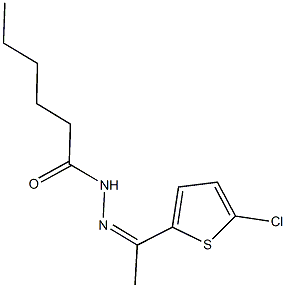 N'-[1-(5-chlorothien-2-yl)ethylidene]hexanohydrazide 结构式