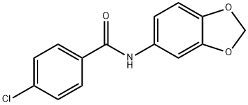 N-(1,3-benzodioxol-5-yl)-4-chlorobenzamide 化学構造式