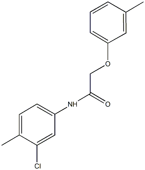 N-(3-chloro-4-methylphenyl)-2-(3-methylphenoxy)acetamide Structure