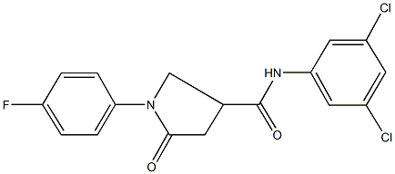 N-(3,5-dichlorophenyl)-1-(4-fluorophenyl)-5-oxopyrrolidine-3-carboxamide Structure