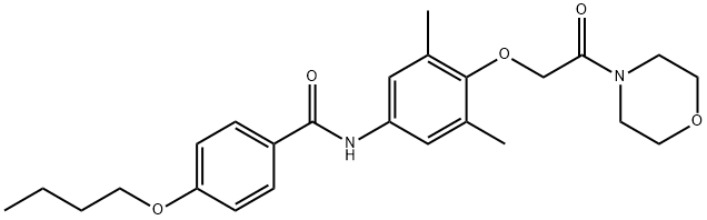 4-butoxy-N-{3,5-dimethyl-4-[2-(4-morpholinyl)-2-oxoethoxy]phenyl}benzamide Structure