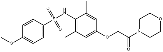 N-[2,6-dimethyl-4-(2-morpholin-4-yl-2-oxoethoxy)phenyl]-4-(methylsulfanyl)benzenesulfonamide,405277-46-5,结构式