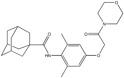 N-{2,6-dimethyl-4-[2-(4-morpholinyl)-2-oxoethoxy]phenyl}-1-adamantanecarboxamide,405277-68-1,结构式