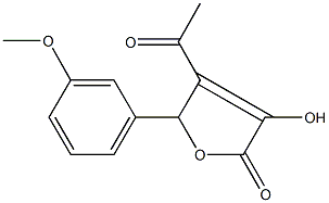 4-acetyl-3-hydroxy-5-(3-methoxyphenyl)-2(5H)-furanone Structure