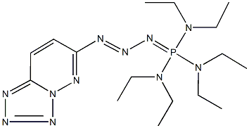 N-[bis(diethylamino)(3-tetraazolo[1,5-b]pyridazin-6-yl-2-triazenylidene)phosphoranyl]-N,N-diethylamine 结构式