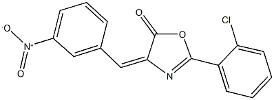 2-(2-chlorophenyl)-4-{3-nitrobenzylidene}-1,3-oxazol-5(4H)-one,40547-08-8,结构式