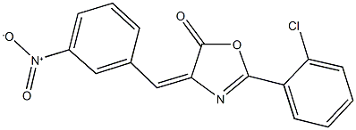 2-(2-chlorophenyl)-4-{3-nitrobenzylidene}-1,3-oxazol-5(4H)-one Structure