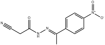 2-cyano-N'-(1-{4-nitrophenyl}ethylidene)acetohydrazide 结构式