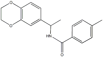 N-[1-(2,3-dihydro-1,4-benzodioxin-6-yl)ethyl]-4-methylbenzamide Structure