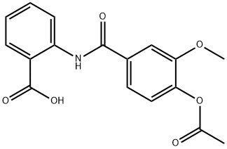 2-{[4-(acetyloxy)-3-methoxybenzoyl]amino}benzoic acid 化学構造式