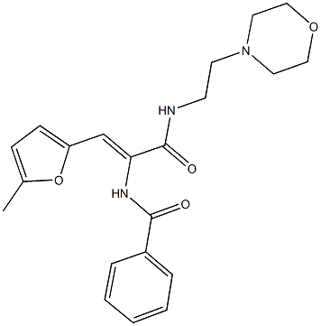 N-[2-(5-methyl-2-furyl)-1-({[2-(4-morpholinyl)ethyl]amino}carbonyl)vinyl]benzamide Structure