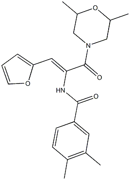 406177-52-4 N-[1-[(2,6-dimethyl-4-morpholinyl)carbonyl]-2-(2-furyl)vinyl]-3,4-dimethylbenzamide