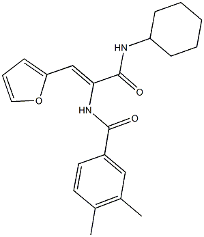 N-[1-[(cyclohexylamino)carbonyl]-2-(2-furyl)vinyl]-3,4-dimethylbenzamide,406178-03-8,结构式