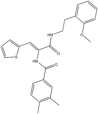 N-[1-({[2-(2-methoxyphenyl)ethyl]amino}carbonyl)-2-(2-thienyl)vinyl]-3,4-dimethylbenzamide|