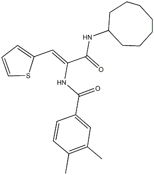 N-[1-[(cyclooctylamino)carbonyl]-2-(2-thienyl)vinyl]-3,4-dimethylbenzamide Structure