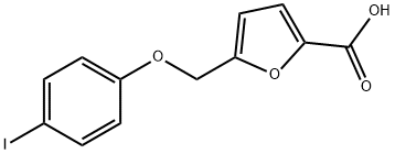 5-[(4-iodophenoxy)methyl]-2-furoic acid 化学構造式