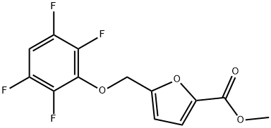 methyl 5-[(2,3,5,6-tetrafluorophenoxy)methyl]-2-furoate 结构式