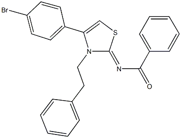 N-(4-(4-bromophenyl)-3-(2-phenylethyl)-1,3-thiazol-2(3H)-ylidene)benzamide|